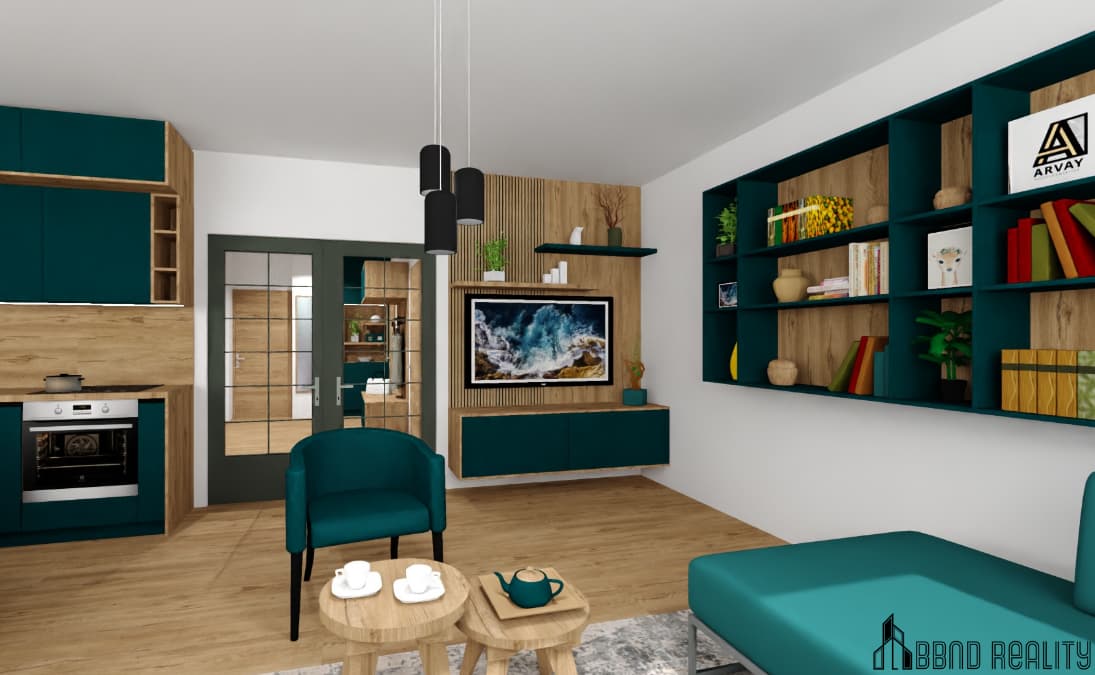 projekt Vyhlídka-1.NP, obývací pokoj