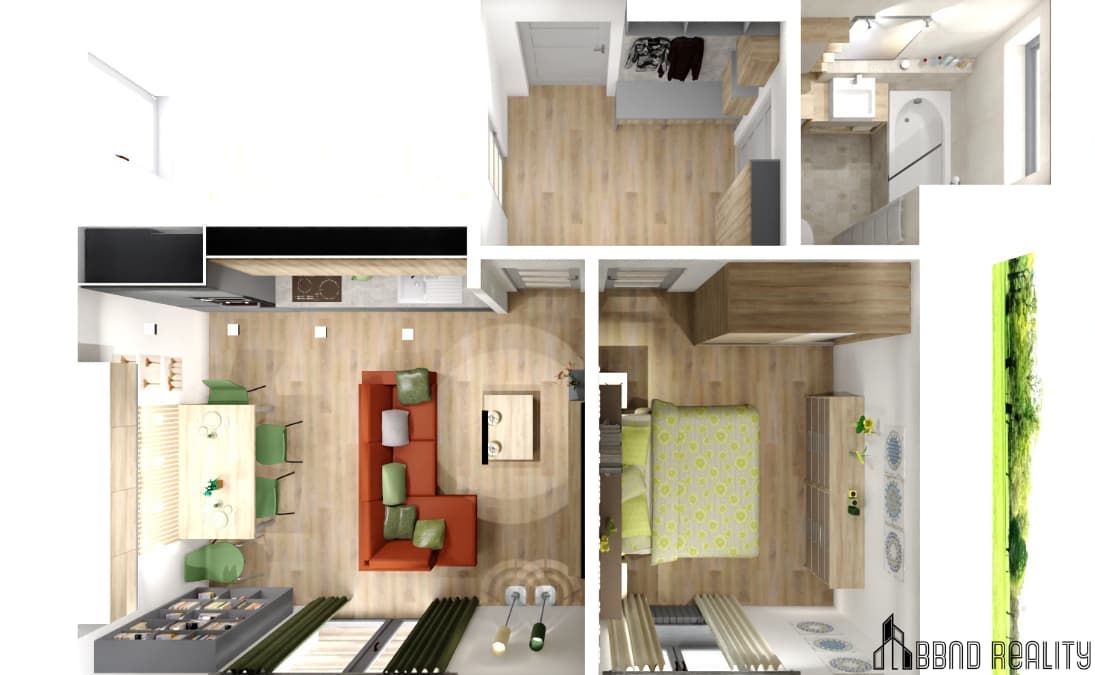 Prodej útulného, bezbariérového bytu 2+kk s terasou,BYT č